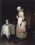 Jean Baptiste Simeon Chardin The fursorgliche lass Sweden oil painting artist